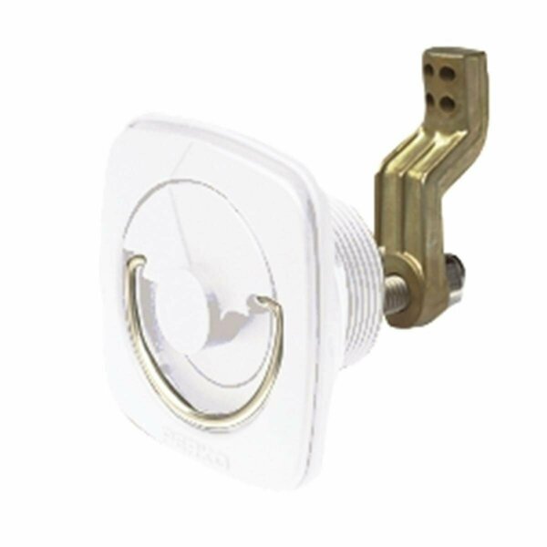 Perko 1082DP1WHT 0.37 to 3 in. Cam Strainght Marine Flush Mount Latch, White 3003.3416